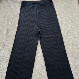Lafayette 148 Accordion Pleat Pants - Midnight Blue